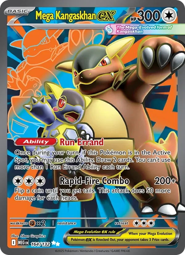 Mega Kangaskhan ex 164/132 Mega Evolution Pokémon card