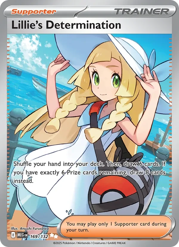 Lillie's Determination 169/132 Mega Evolution Pokémon card