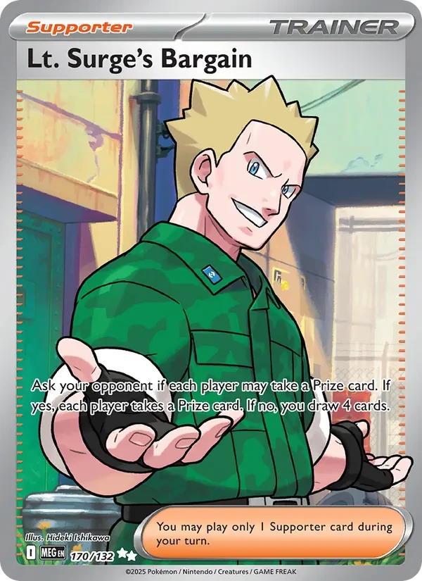 Lt. Surge's Bargain 170/132 Mega Evolution Pokémon card