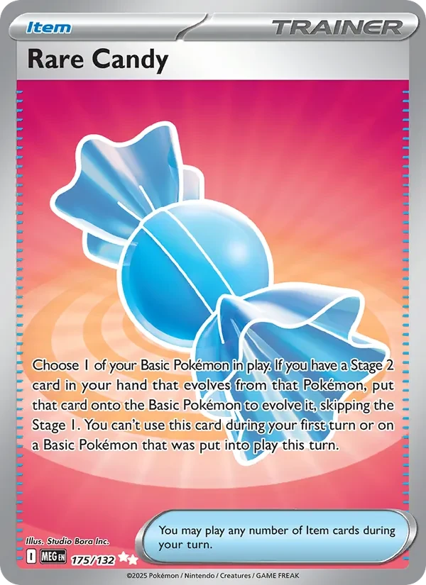 Rare Candy 175/132 Mega Evolution Pokémon card