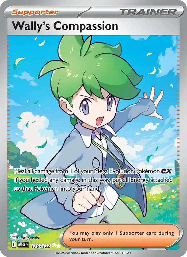 Wally's Compassion 176/132 Mega Evolution Pokémon card