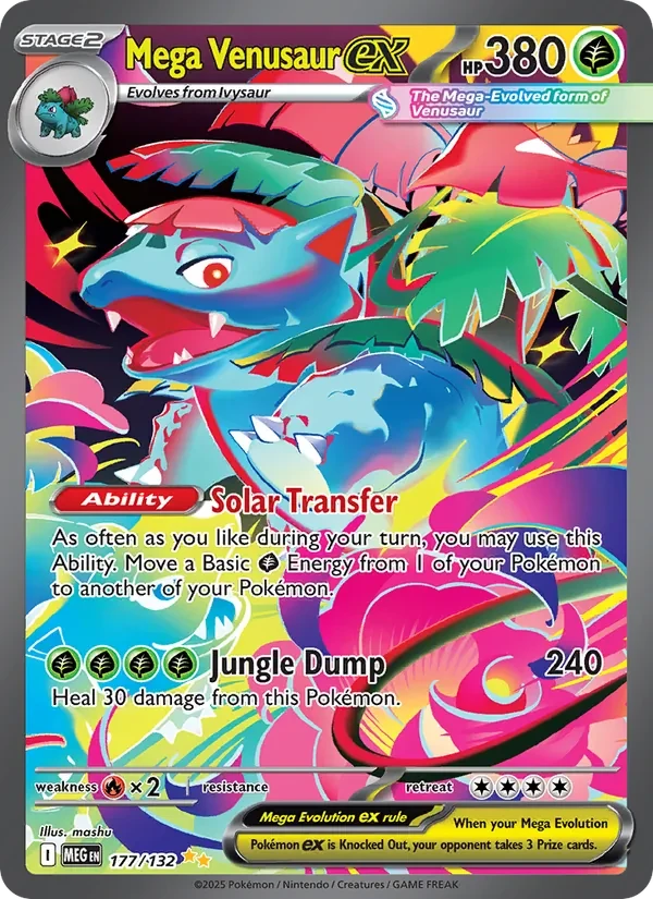Mega Venusaur ex 177/132 Mega Evolution Pokémon card
