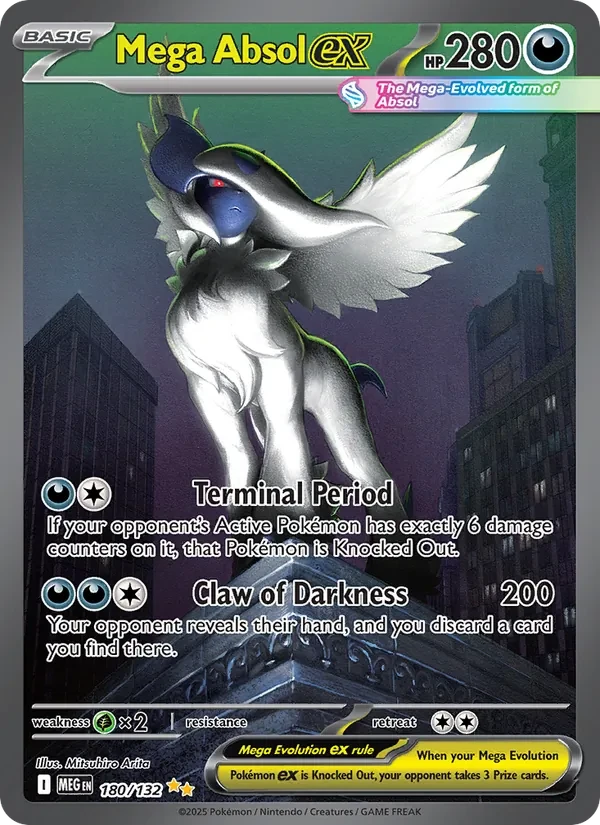 Mega Absol ex 180/132 Mega Evolution Pokémon card