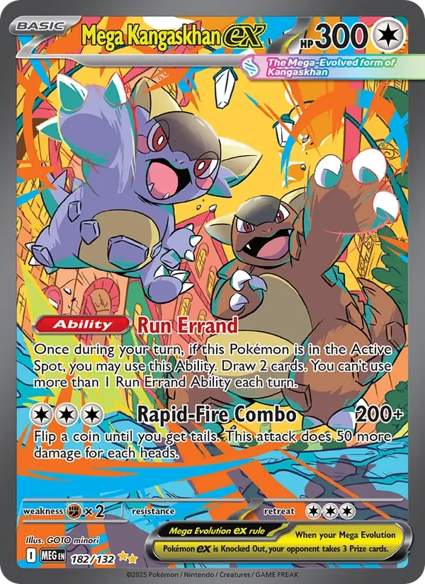 Mega Kangaskhan ex 182/132 Mega Evolution Pokémon kaart