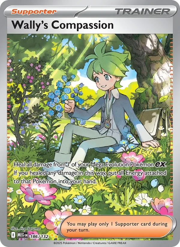 Wally's Compassion 186/132 Mega Evolution Pokémon card