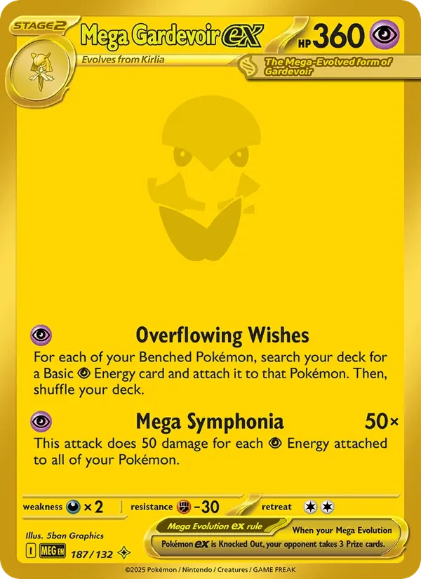 Mega Gardevoir ex 187/132 Mega Evolution Pokémon card