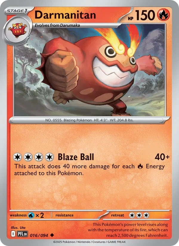 Darmanitan 016/94 Phantasmal Flames Pokémon card