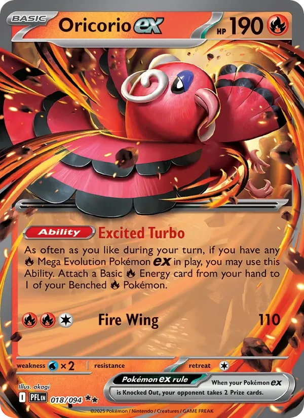 Oricorio ex 018/94 Phantasmal Flames Pokémon card