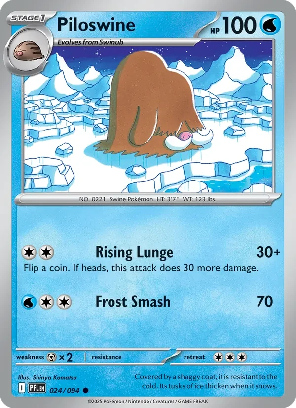 Piloswine 024/94 Phantasmal Flames Pokémon card