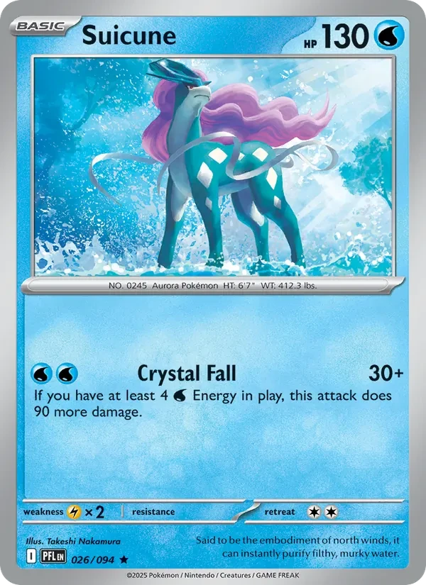 Suicune 026/94 Phantasmal Flames Pokémon Karte