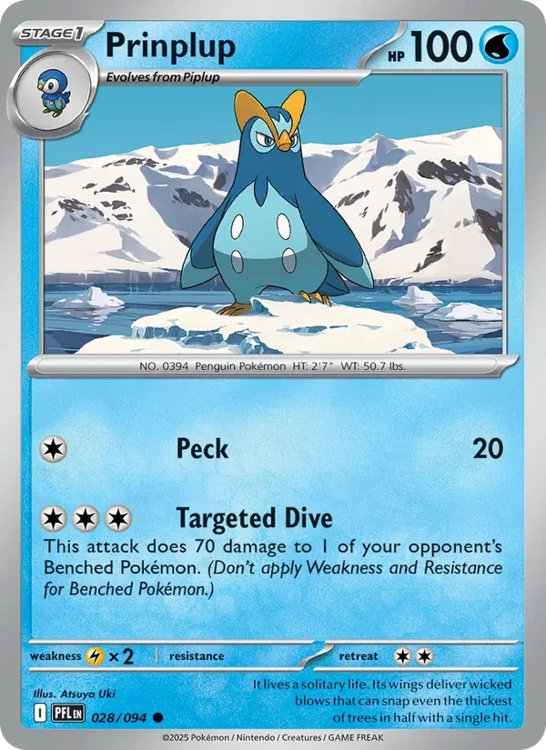 Prinplup 028/94 Phantasmal Flames Pokémon card