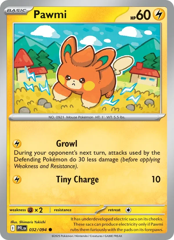 Pawmi 032/94 Phantasmal Flames Pokémon card