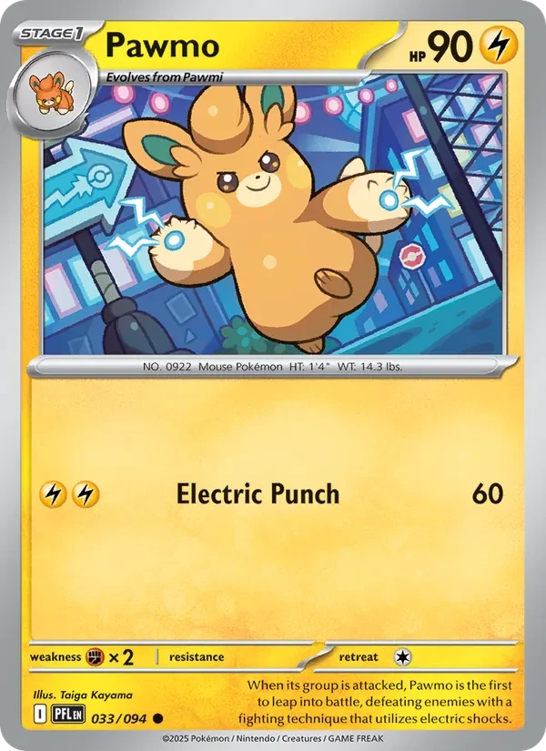 Pawmo 033/94 Phantasmal Flames Pokémon card