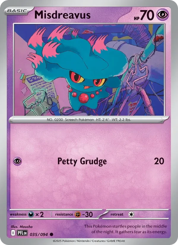 Misdreavus 035/94 Phantasmal Flames Pokémon card