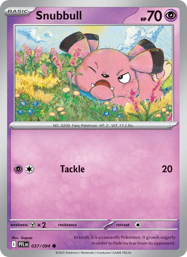 Snubbull 037/94 Phantasmal Flames Pokémon card