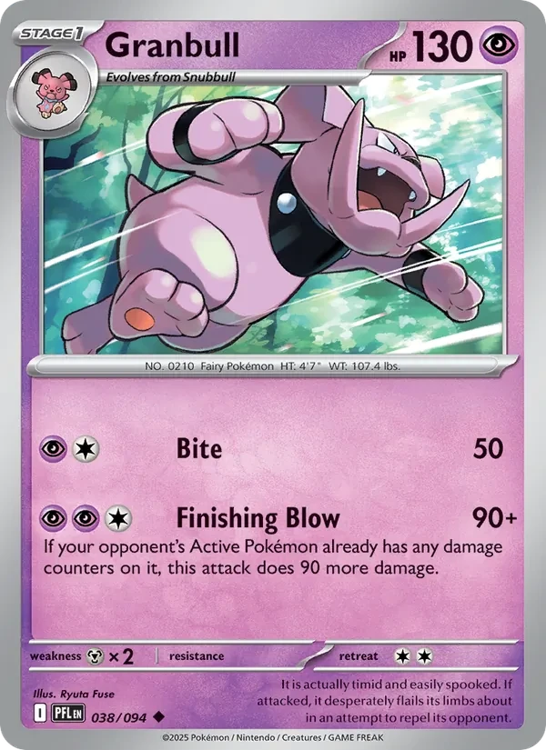 Granbull 038/94 Phantasmal Flames Pokémon card