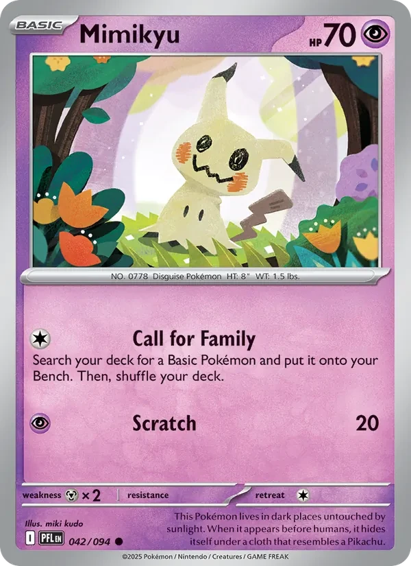 Mimikyu 042/94 Phantasmal Flames Pokémon card
