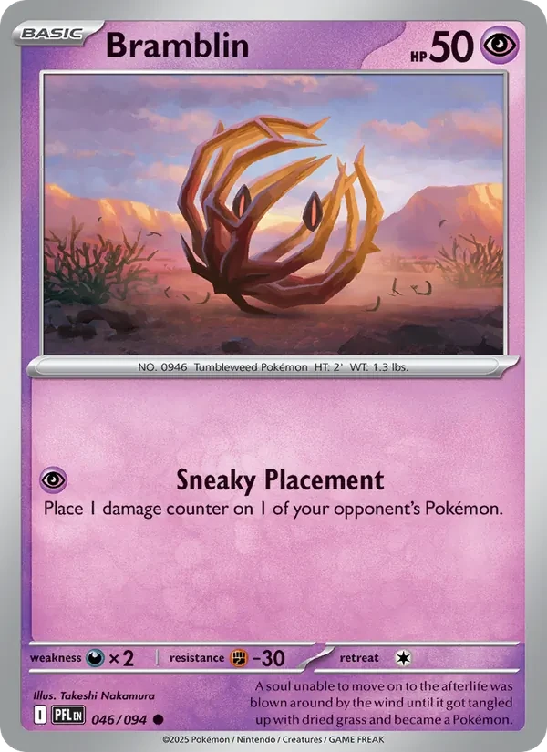 Bramblin 046/94 Phantasmal Flames Pokémon Karte
