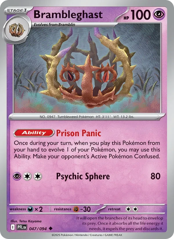 Brambleghast 047/94 Phantasmal Flames Pokémon card