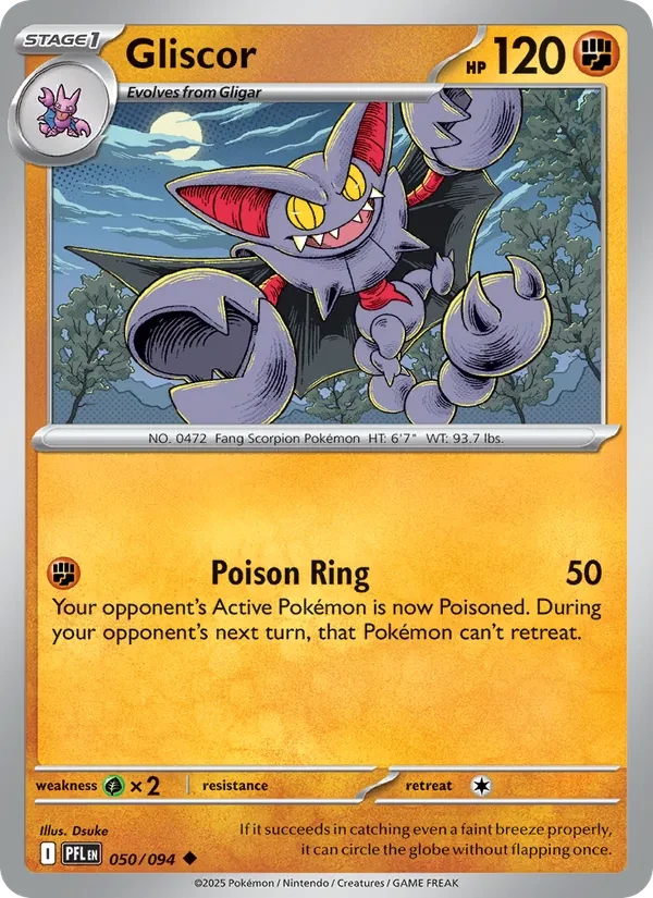 Gliscor 050/94 Phantasmal Flames Pokémon card