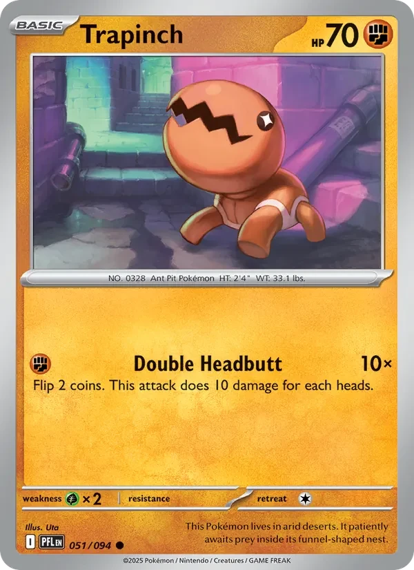 Trapinch 051/94 Phantasmal Flames Pokémon card