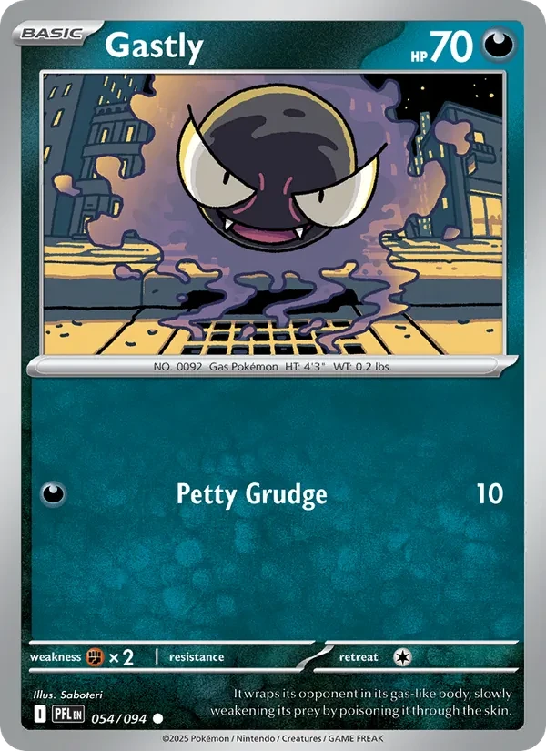 Gastly 054/94 Phantasmal Flames Pokémon card