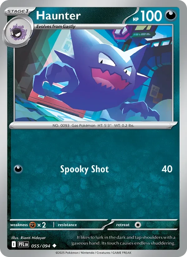 Haunter 055/94 Phantasmal Flames Pokémon card