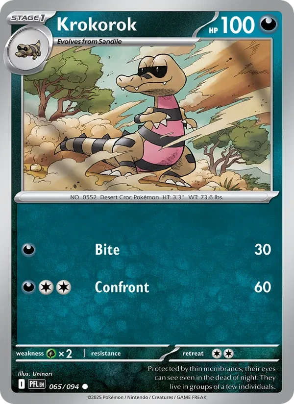 Krokorok 065/94 Phantasmal Flames Pokémon card