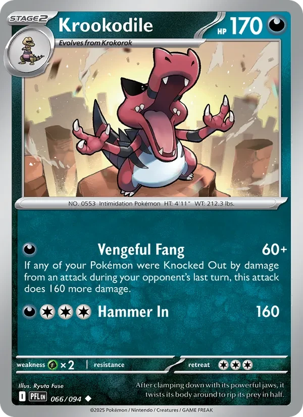 Krookodile 066/94 Phantasmal Flames Pokémon card