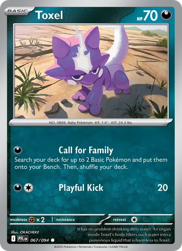 Toxel 067/94 Phantasmal Flames Pokémon card