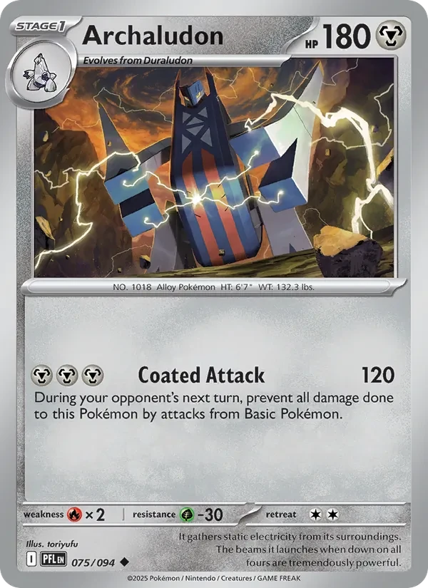 Archaludon 075/94 Phantasmal Flames Pokémon card
