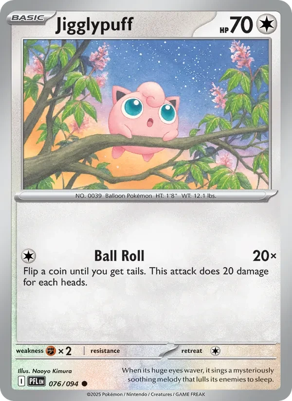 Jigglypuff 076/94 Phantasmal Flames Pokémon card