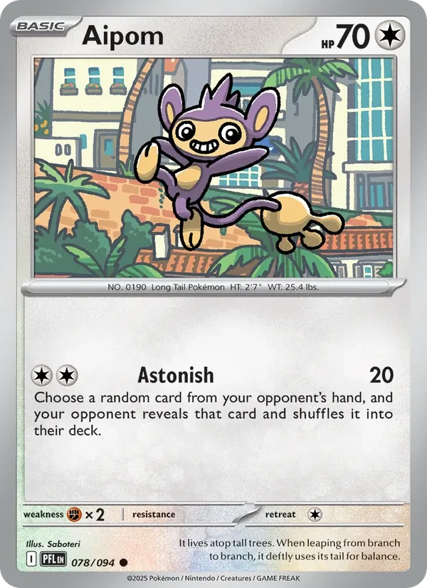 Aipom 078/94 Phantasmal Flames Pokémon card