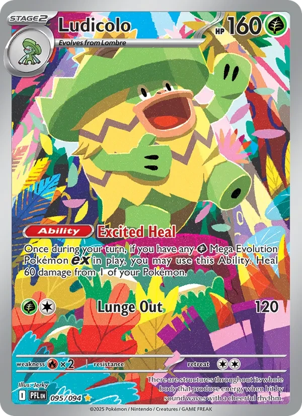 Ludicolo 095/94 Phantasmal Flames Pokémon card