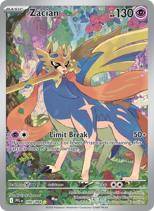 Zacian 100/94 Phantasmal Flames Pokémon card