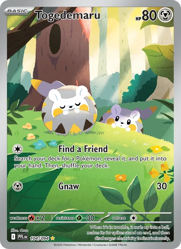 Togedemaru 104/94 Phantasmal Flames Pokémon card
