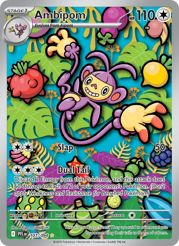 Ambipom 107/94 Phantasmal Flames Pokémon card