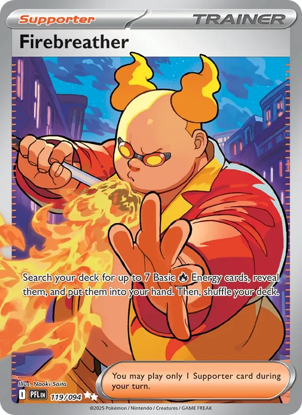 Firebreather 119/94 Phantasmal Flames Pokémon Karte