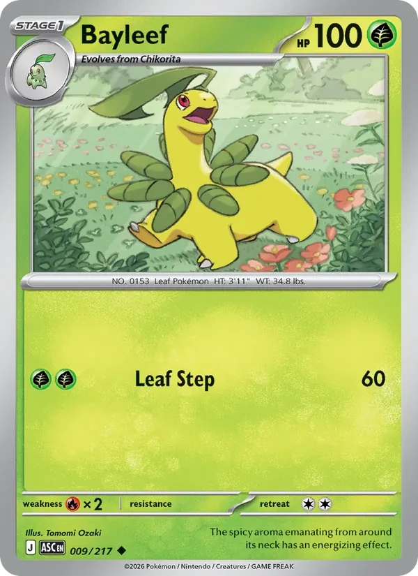Bayleef 009/217 Ascended Heroes Pokémon card