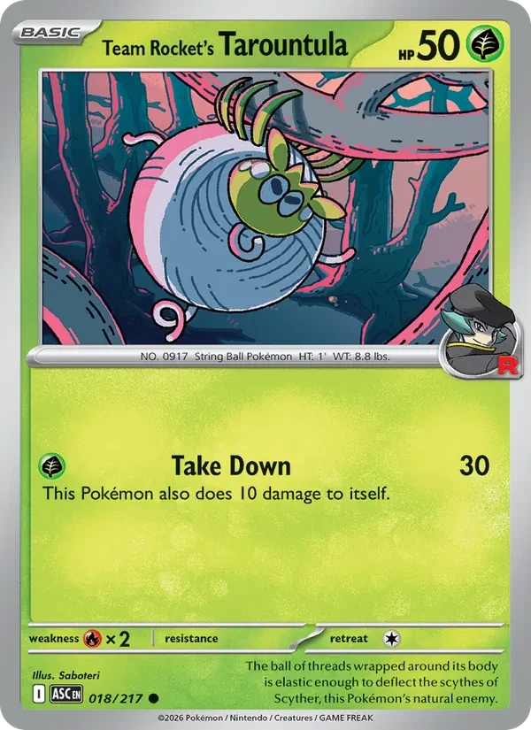 Team Rocket's Tarountula 018/217 Ascended Heroes Pokémon Karte