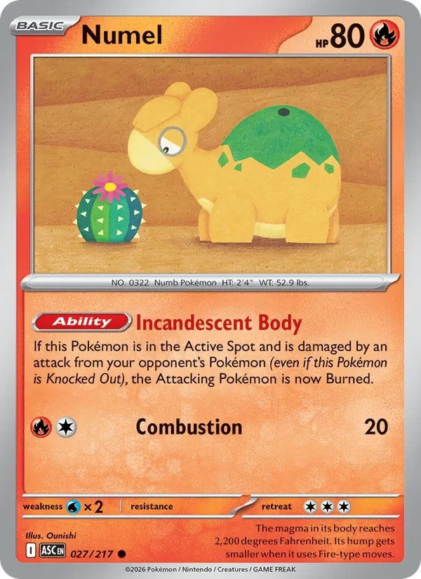 Numel 027/217 Ascended Heroes Pokémon card