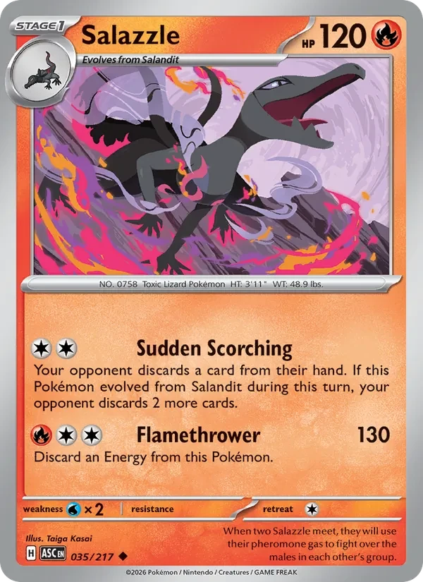 Salazzle 035/217 Ascended Heroes Pokémon card