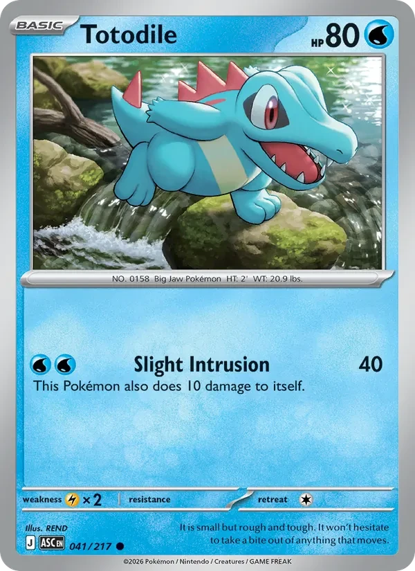 Totodile 041/217 Ascended Heroes Pokémon card