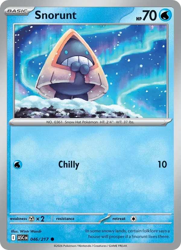 Snorunt 046/217 Ascended Heroes Pokémon card
