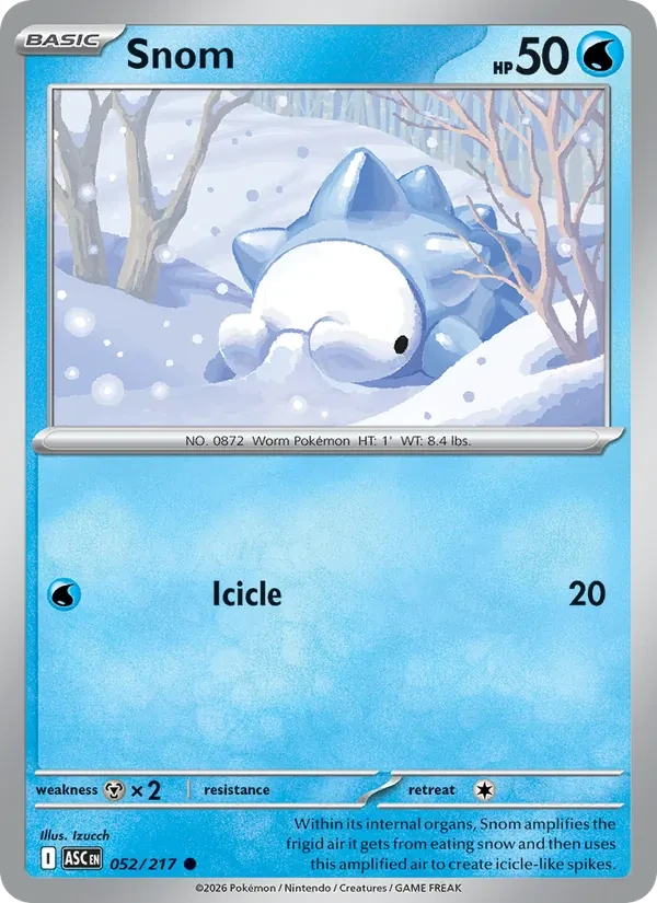 Snom 052/217 Ascended Heroes Pokémon card