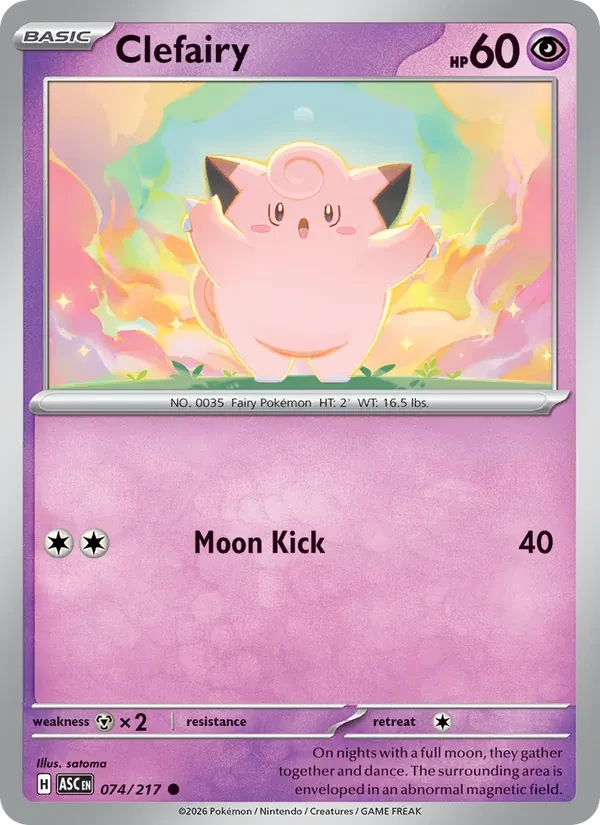 Clefairy 074/217 Ascended Heroes Pokémon card