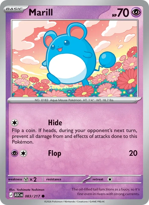 Marill 083/217 Ascended Heroes Pokémon card