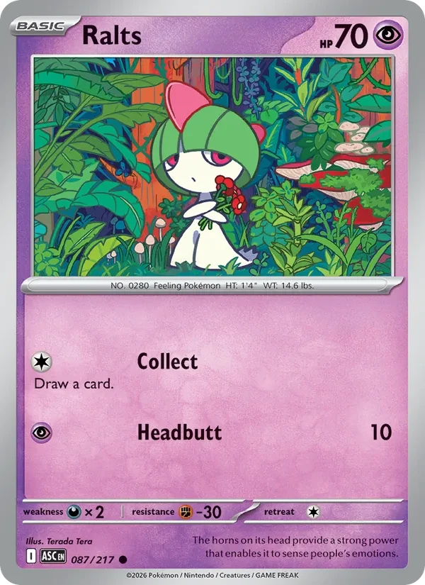 Ralts 087/217 Ascended Heroes Pokémon card