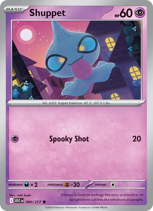 Shuppet 090/217 Ascended Heroes Pokémon card
