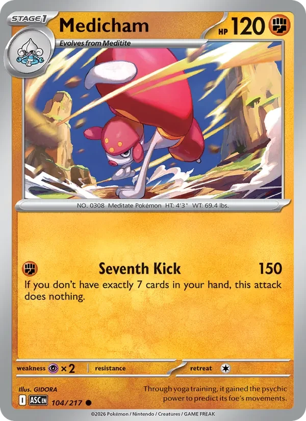 Medicham 104/217 Ascended Heroes Pokémon Karte